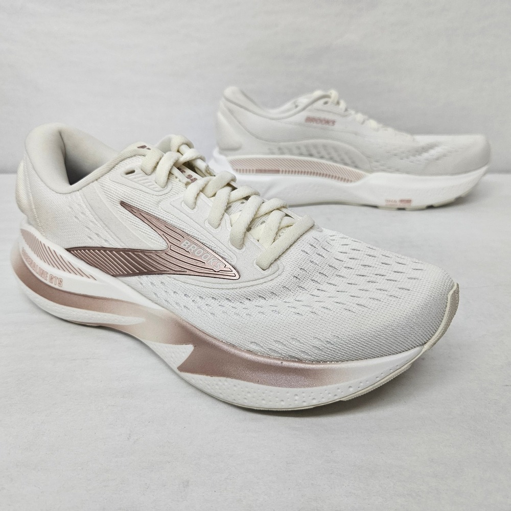 Brooks Adrenaline GTS Running Shoes 1204261B181 White Rose Gold Womens Size 6